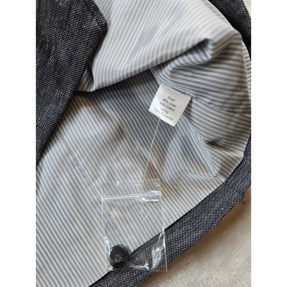 Joseph Abboud Linen Vest Mens XXL Charcoal Grey Cotton Blend Waistcoat NEW - Picture 5 of 8